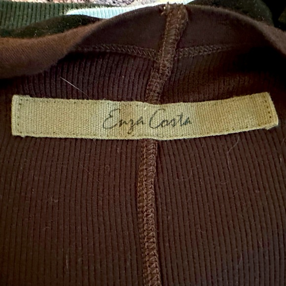 Beautiful brown u-neck top from Enza Costa - Picture 2 of 2